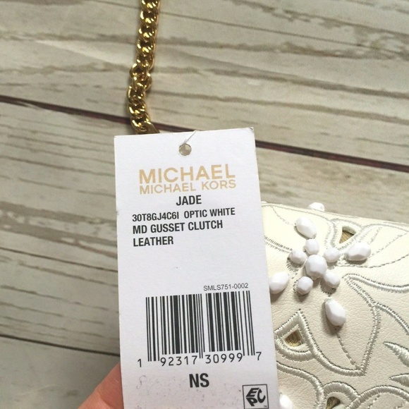 Michael Kors Jade Gusset Crossbody Clutch Floral - Picture 6 of 8